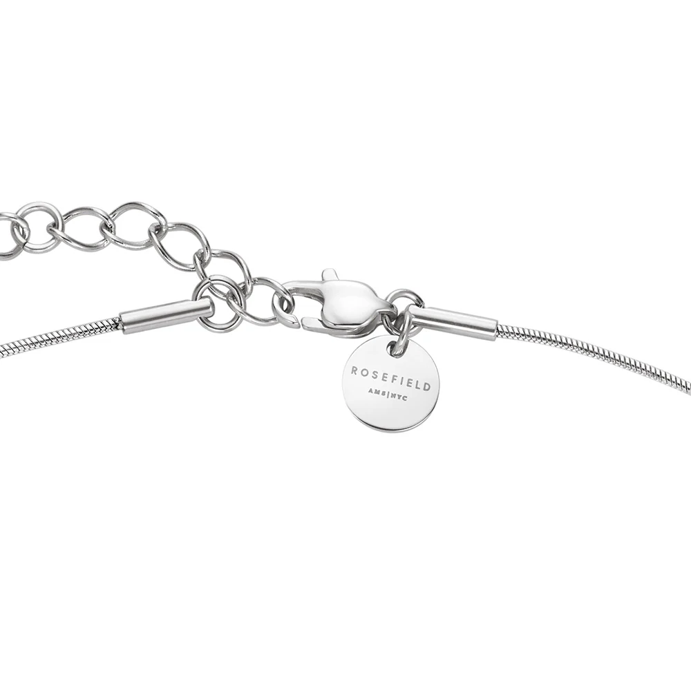 Rosefield Pave Striped Silver Necklace - Image 4