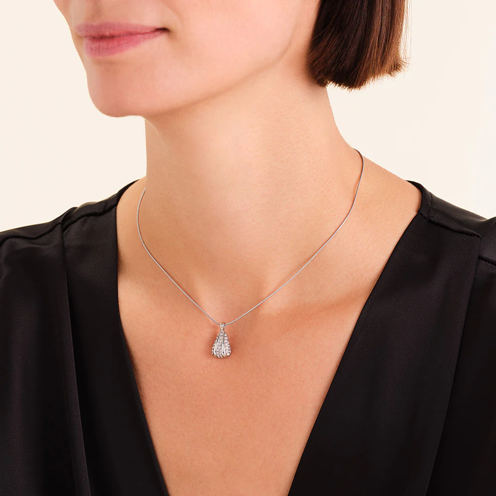 Rosefield Pave Striped Silver Necklace - Image 5