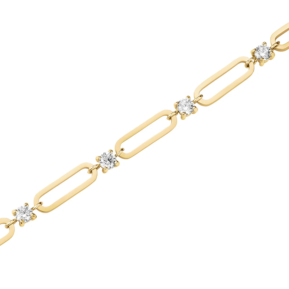 Rosefield Round Crystals and Paperclip Bracelet - Image 2