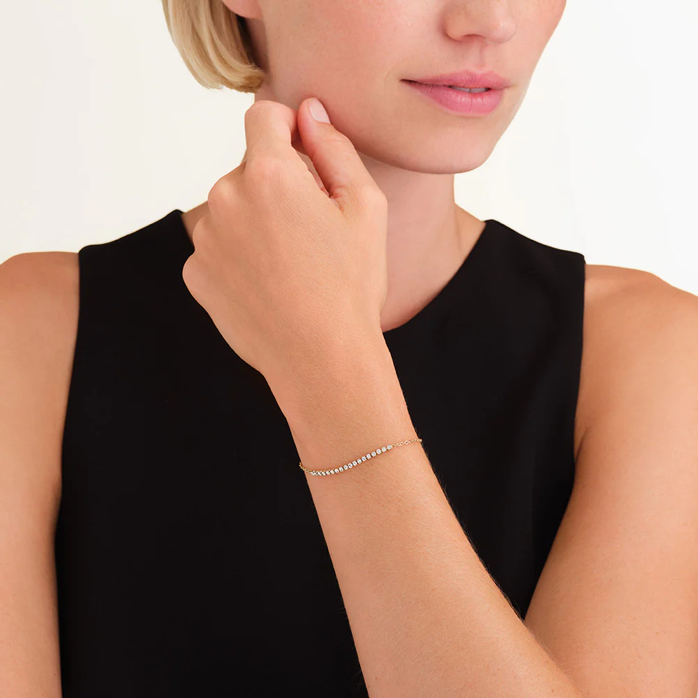 Rosefield Tennis Crystal Clear Bracelet - Image 3