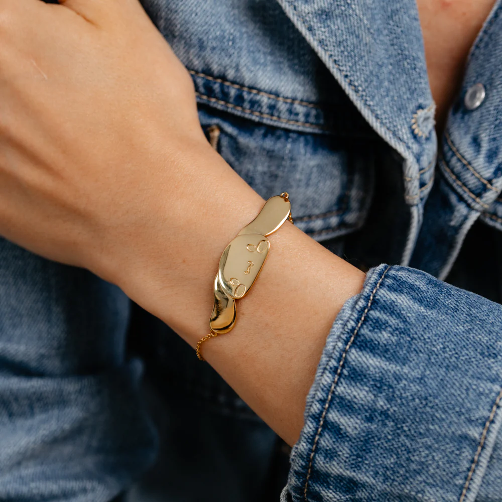 Sanrio Cinnamoroll Yellow Gold Plated Sterling Silver Bracelet - Image 2