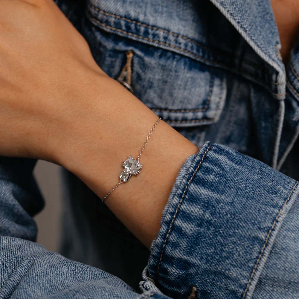Sanrio Hello Kitty Body Sterling Silver Bracelet - Image 2