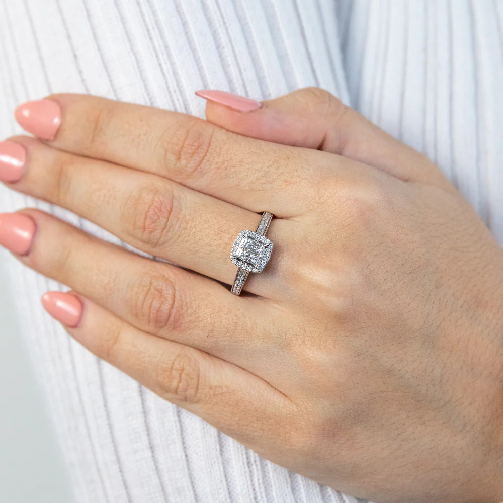 SEAMLESS LOVE  9ct White Gold Dress Ring with 90 Points of Diamonds - Image 2