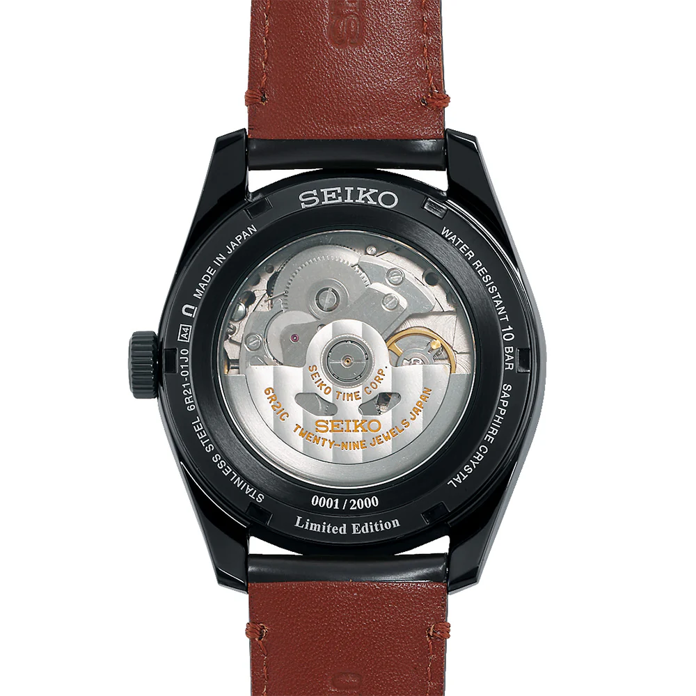 Seiko Presage SPB329J Kabuki Theme Black Leather Mens Watch Limited Edition - Image 2