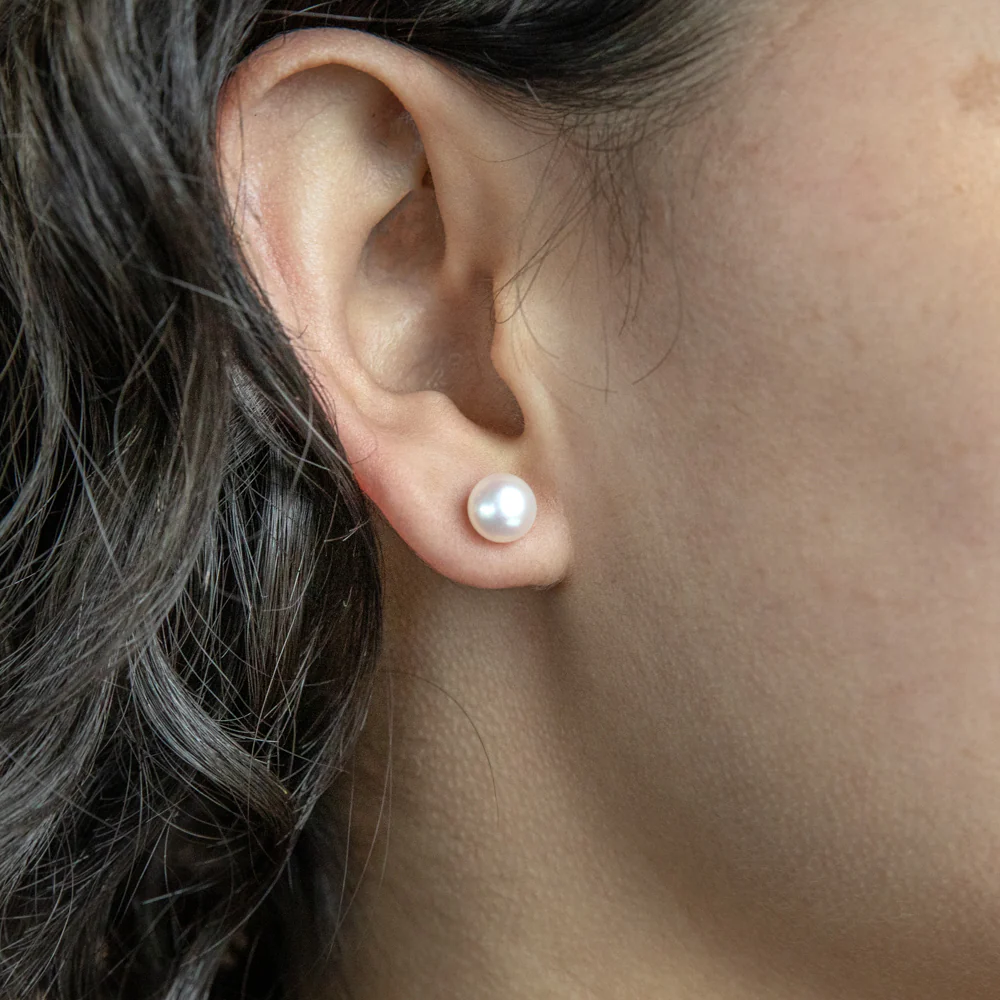 Set of 3 Freshwater Pearl Studs - Image 2