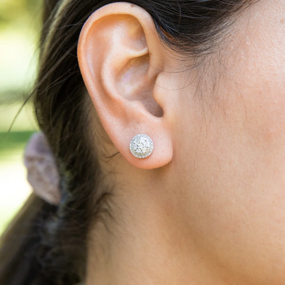 Silver 0.10 Carat Diamond Studs - Image 2