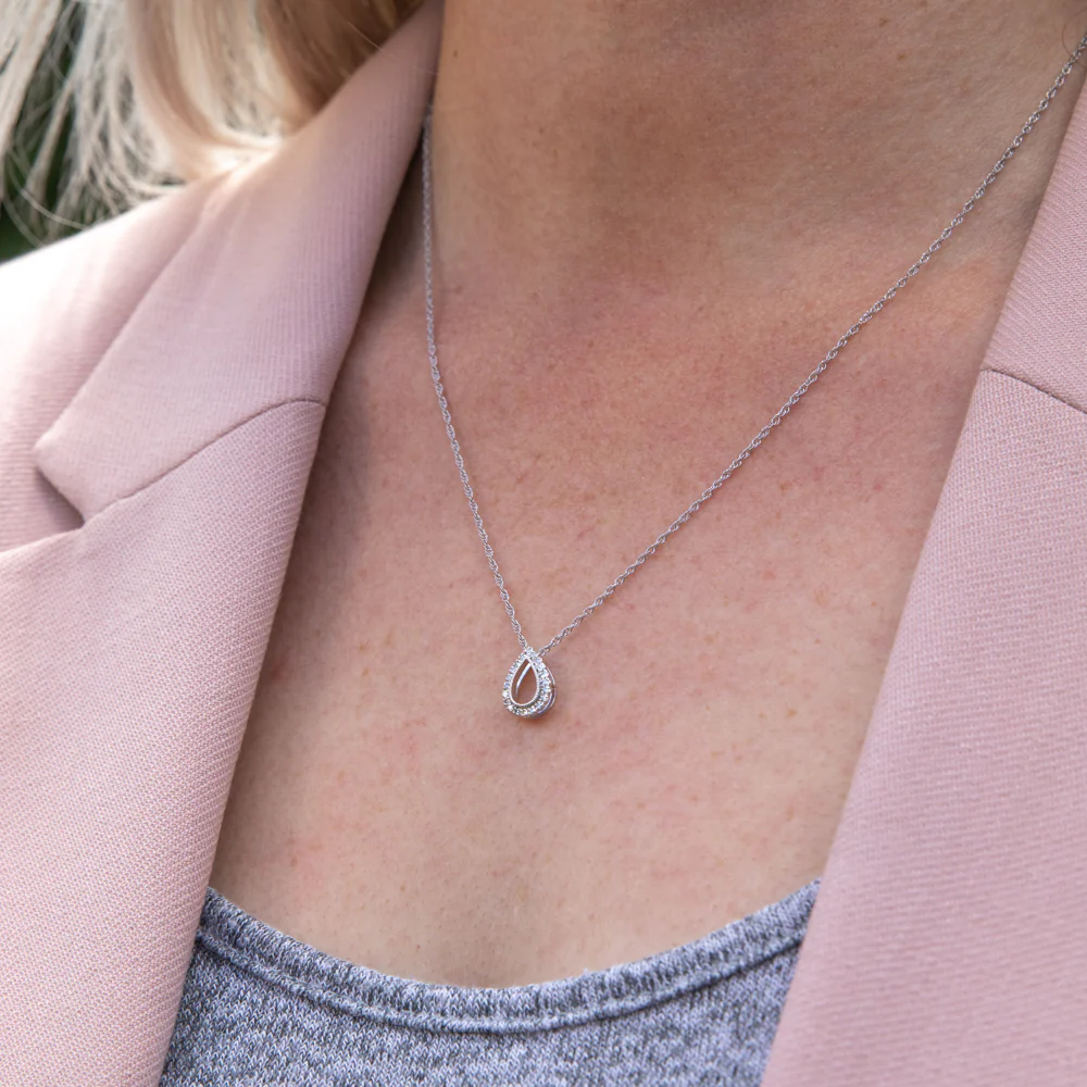 Silver Luminesce Laboratory Grown Diamond Pendant - Image 2