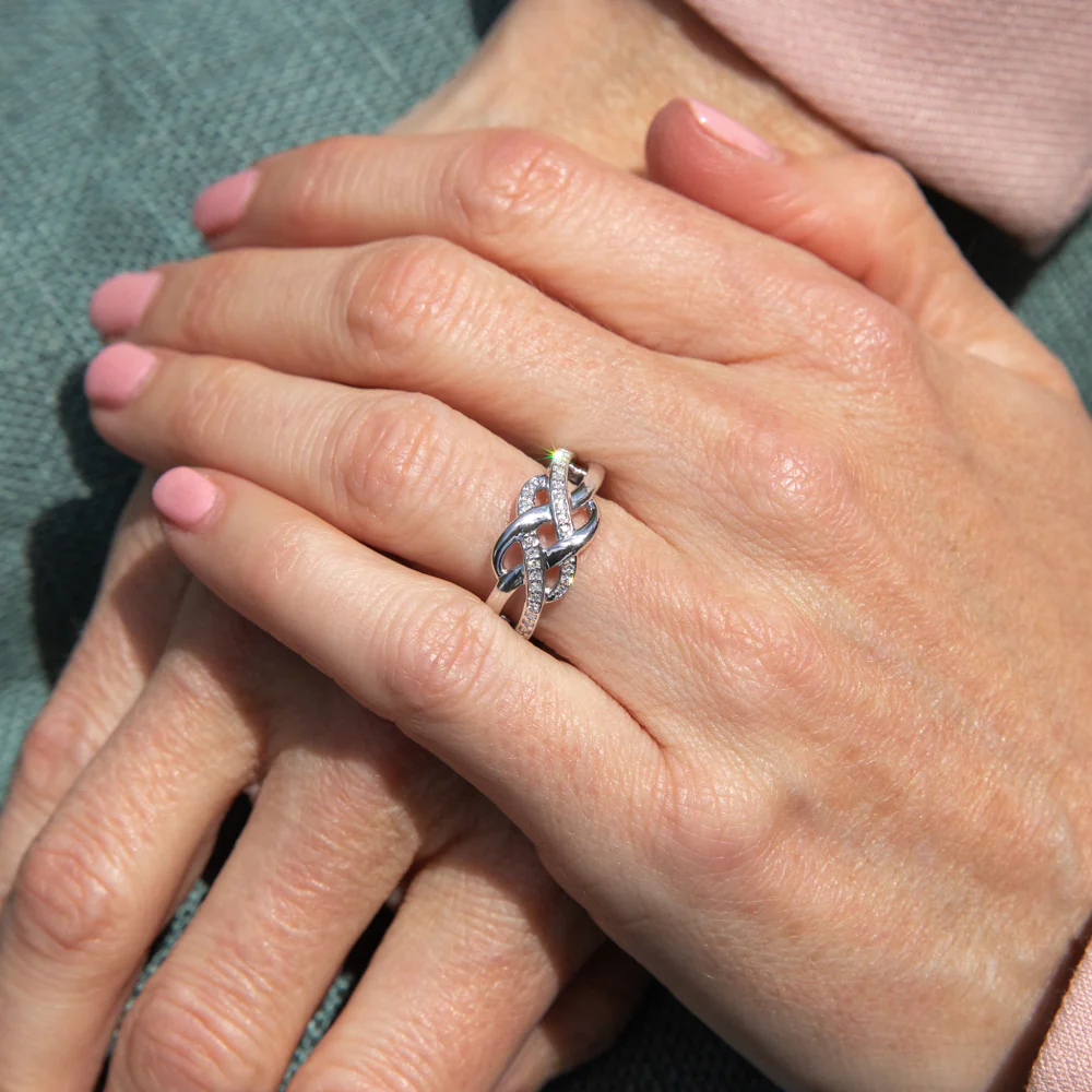 Silver Luminesce Laboratory Grown Ring with 24 Diamonds - Image 3