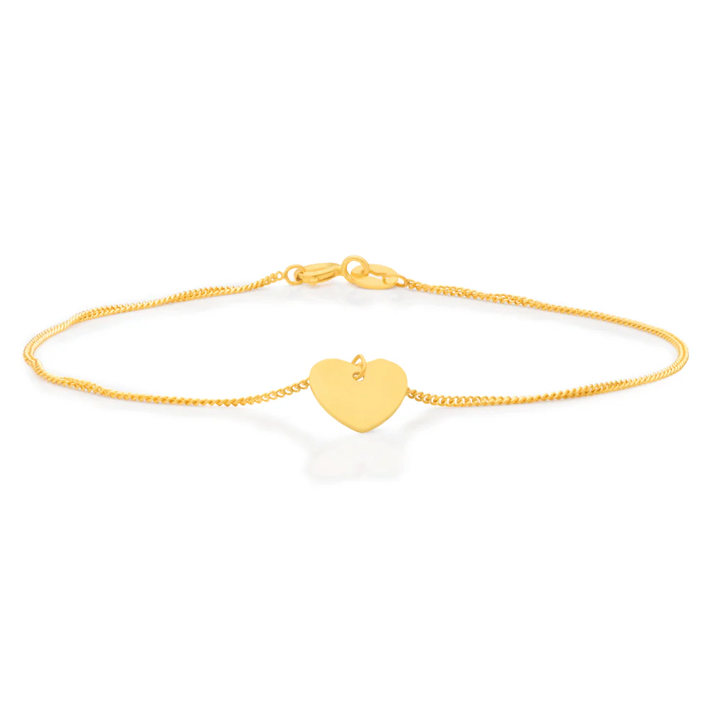 Silverfilled 19cm Bracelet With Heart Charm 9SS - Image 2