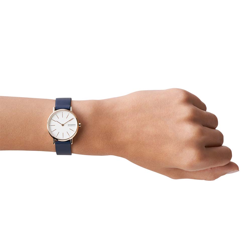 Skagen SKW2838 Signature Blue Leather Womens Watch - Image 4
