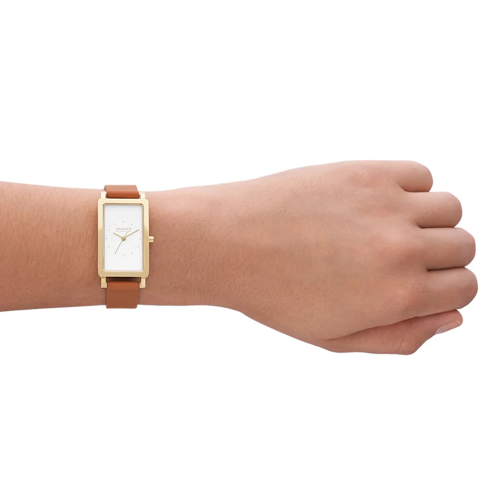 Skagen SKW3097 Hagen Brown Leather Ladies Watch - Image 4