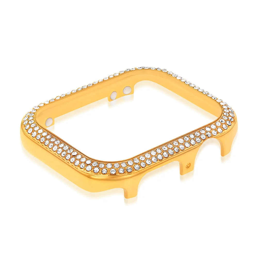 Sparkling Watch Case Gold Colour 40mm Compatible with Apple Case Series 4, 5 & 6 - Image 2