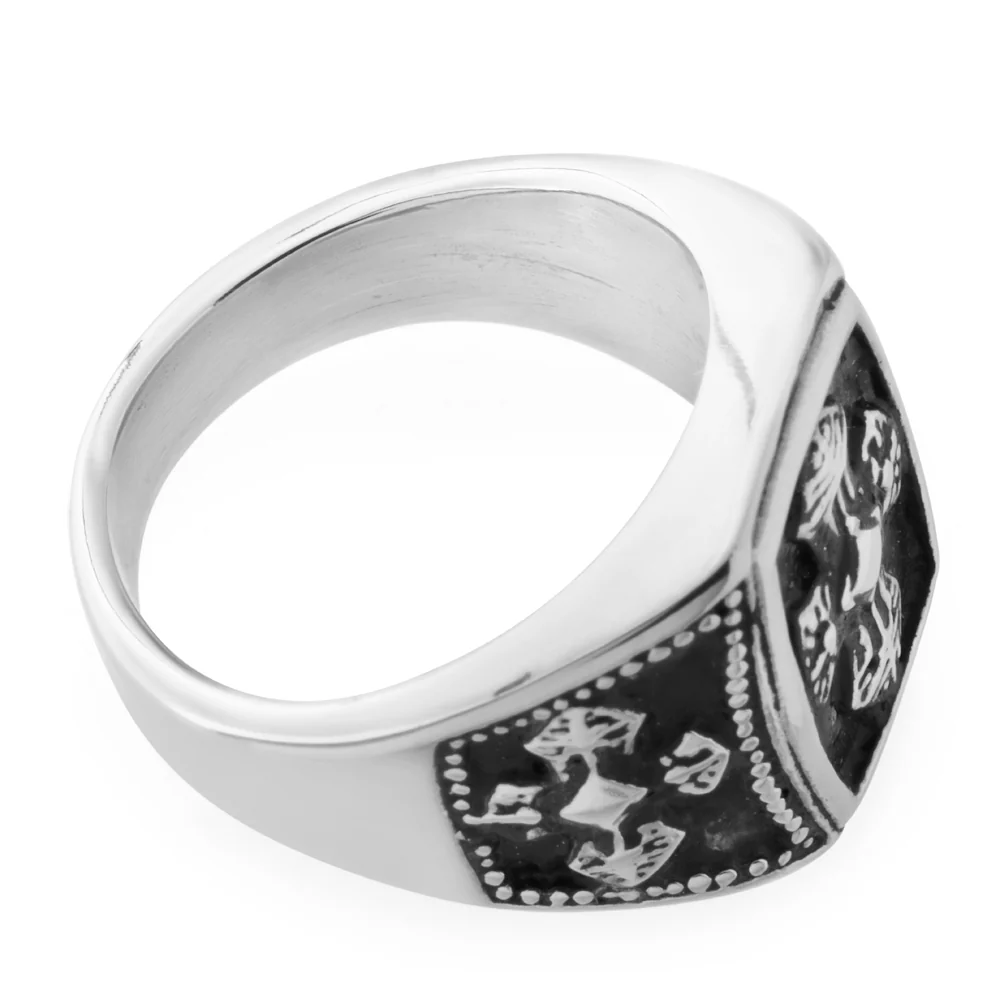 Stainless Steel Cross Ring - Image 2