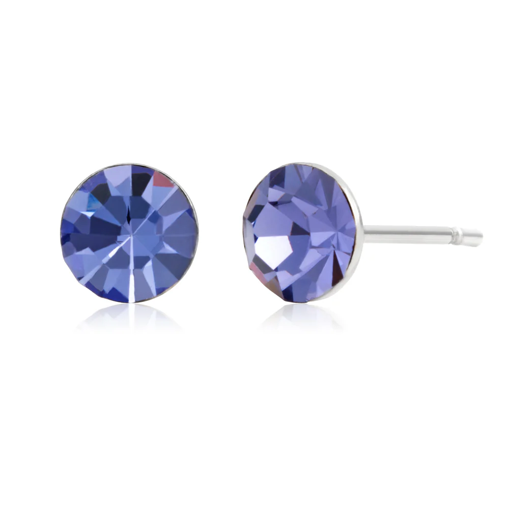 Stainless Steel Crystal Earring Stud Set - Image 4