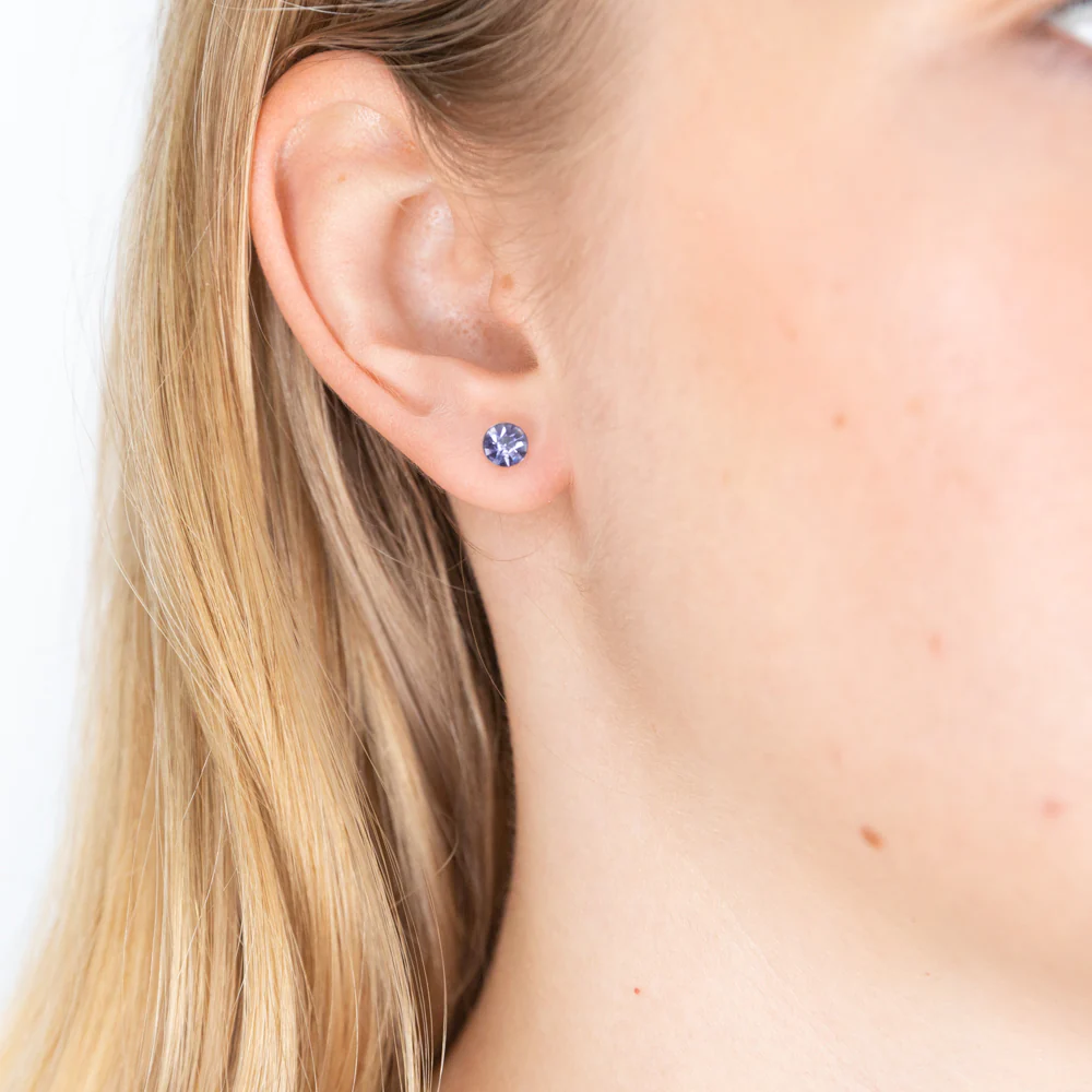 Stainless Steel Crystal Earring Stud Set - Image 6