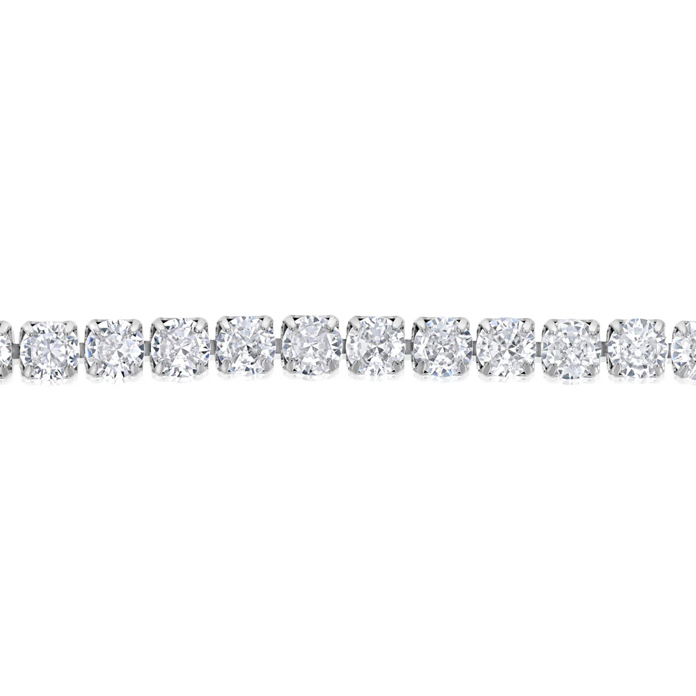 Stainless Steel Cubic Zirconia Tennis 17+3cm Bracelet - Image 3