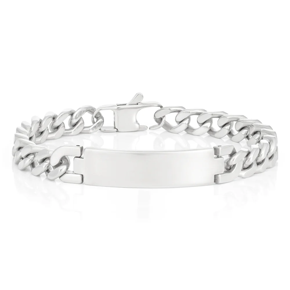 Stainless Steel Curb ID Bracelet - Image 2