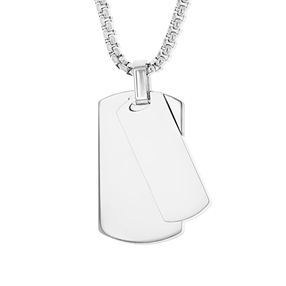Stainless Steel Dog Tag Chain Necklace - Image 2
