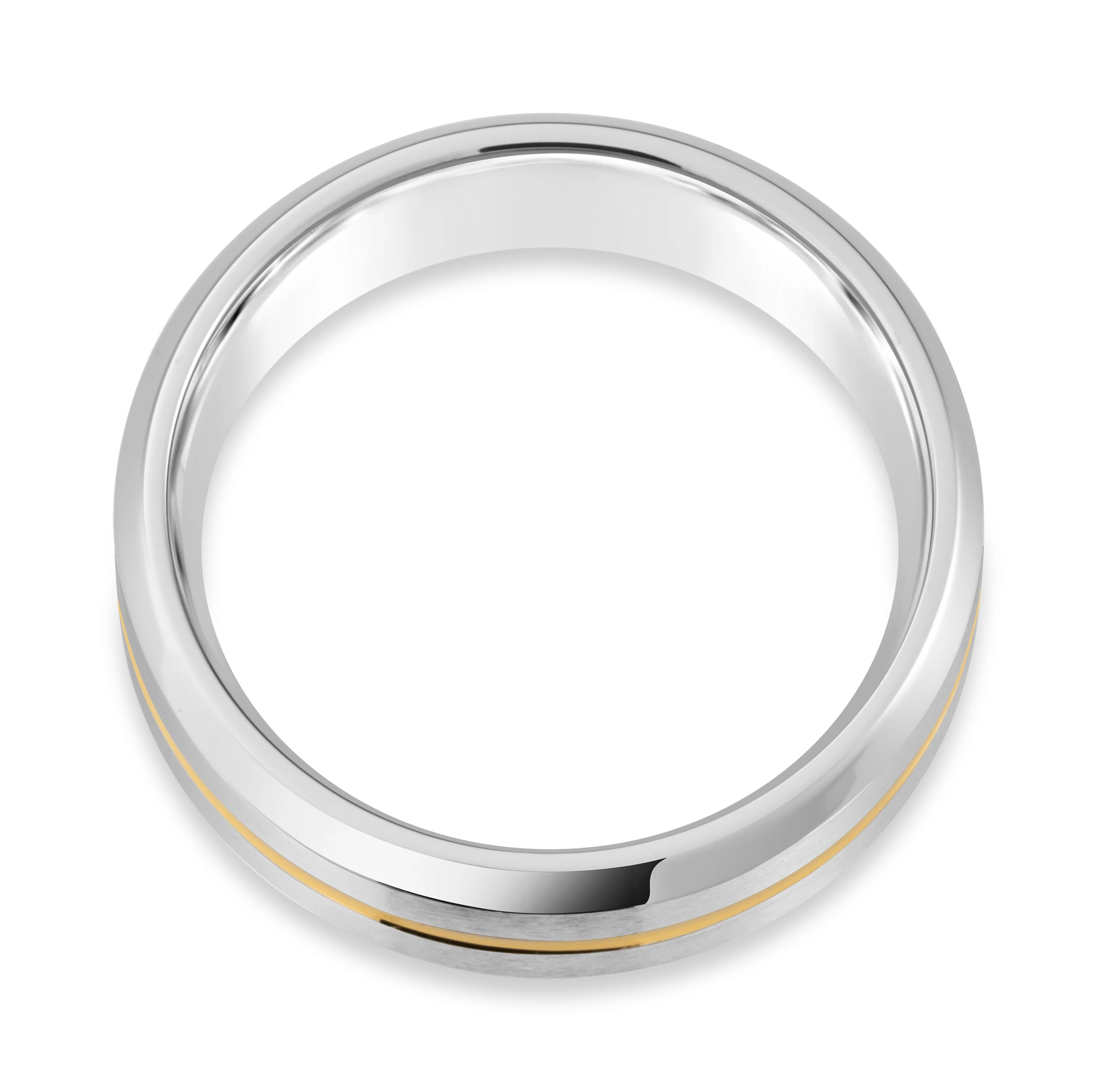 Stainless Steel Gents Brush Patterned Ring - Image 2
