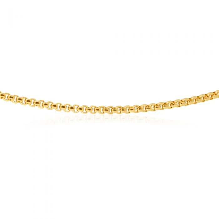 Stainless Steel Gold Plated 55cm Box Chain - Image 2