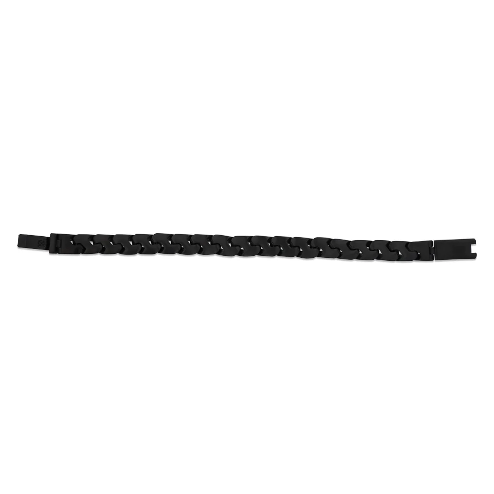 Stainless Steel Matt Black 21.5cm Bracelet - Image 2