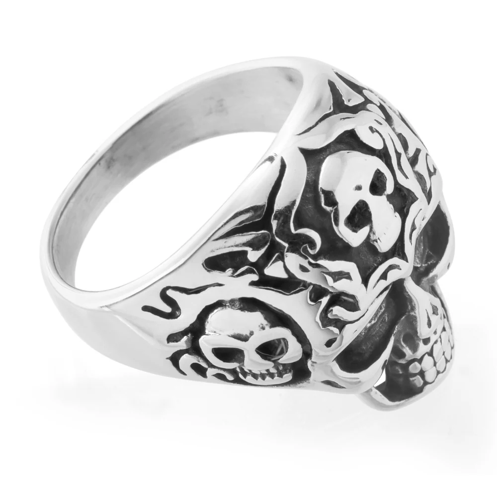 Stainless Steel Skull Ring - Image 2