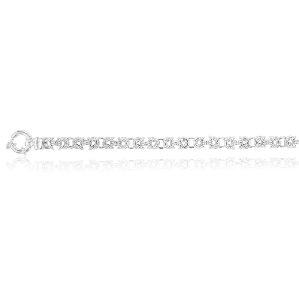 Stering Silver 19cm Fancy Patterned Boltring Bracelet - Image 2