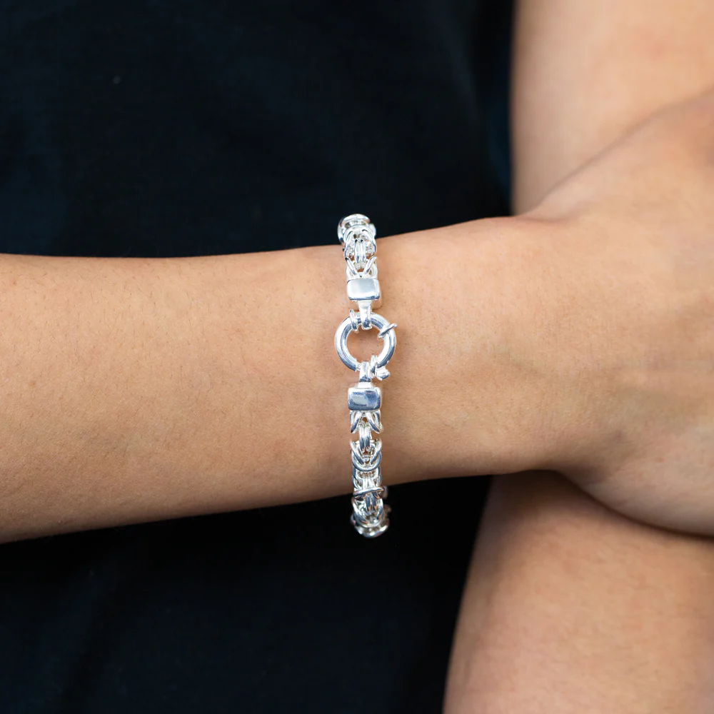 Stering Silver 19cm Fancy Patterned Boltring Bracelet - Image 3