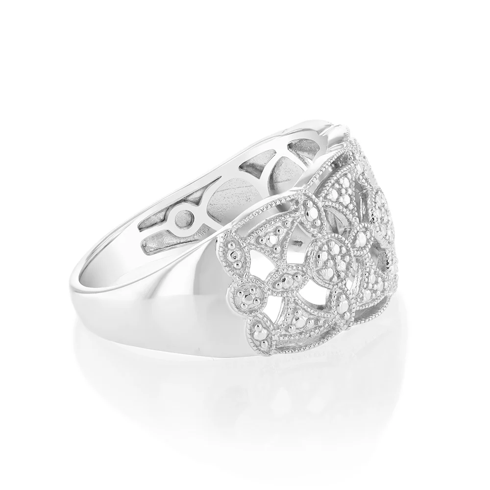 Sterling Silver & 0.05Ct Diamond Ring - Image 2