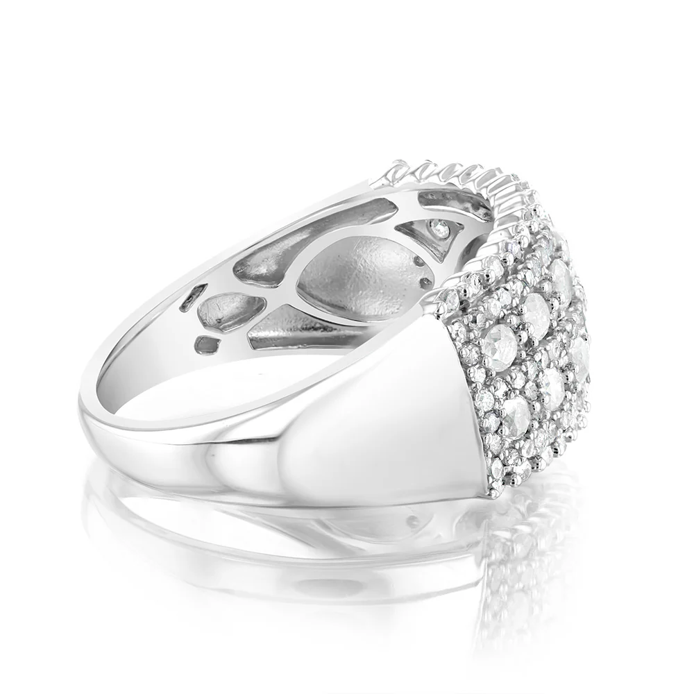 Sterling Silver  0.95 Carat Diamond Channel Set Ring - Image 2