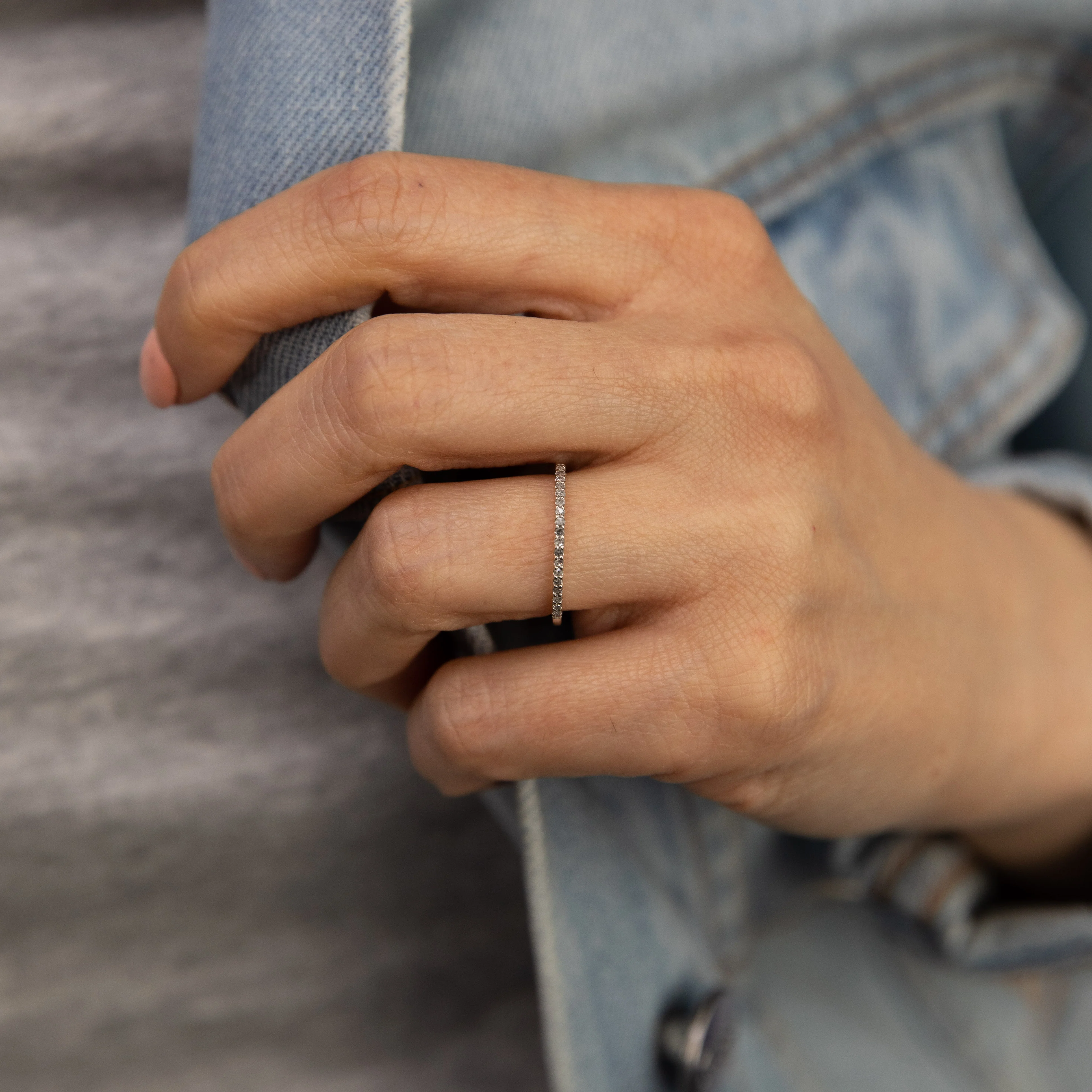 Sterling Silver 10 Point Diamond Ring - Image 2