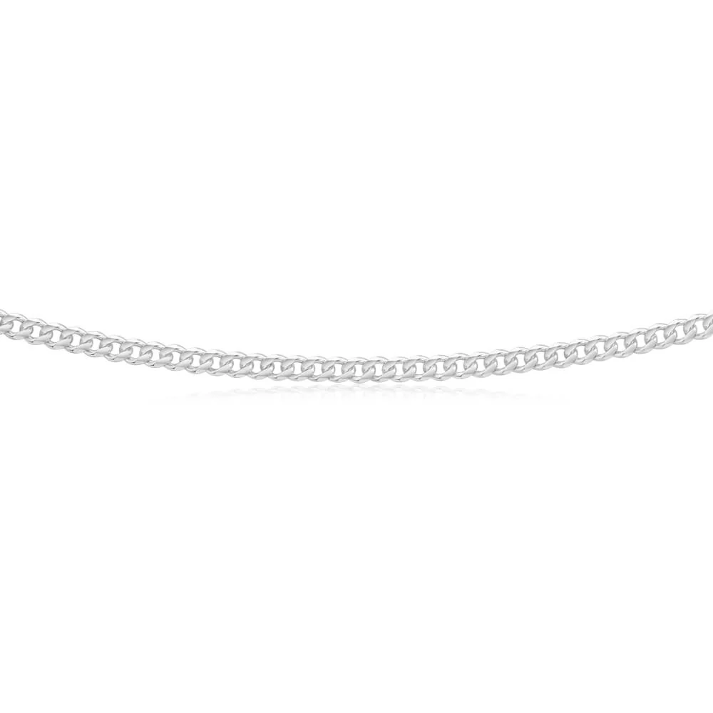 Sterling Silver 100 Gauge Diamond Cut 55cm Curb Chain - Image 2