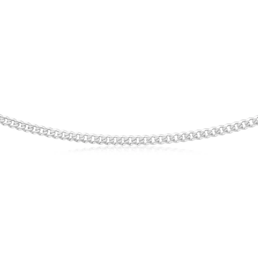 Sterling Silver 120 Gauge Diamond Cut 50cm Curb Chain - Image 2