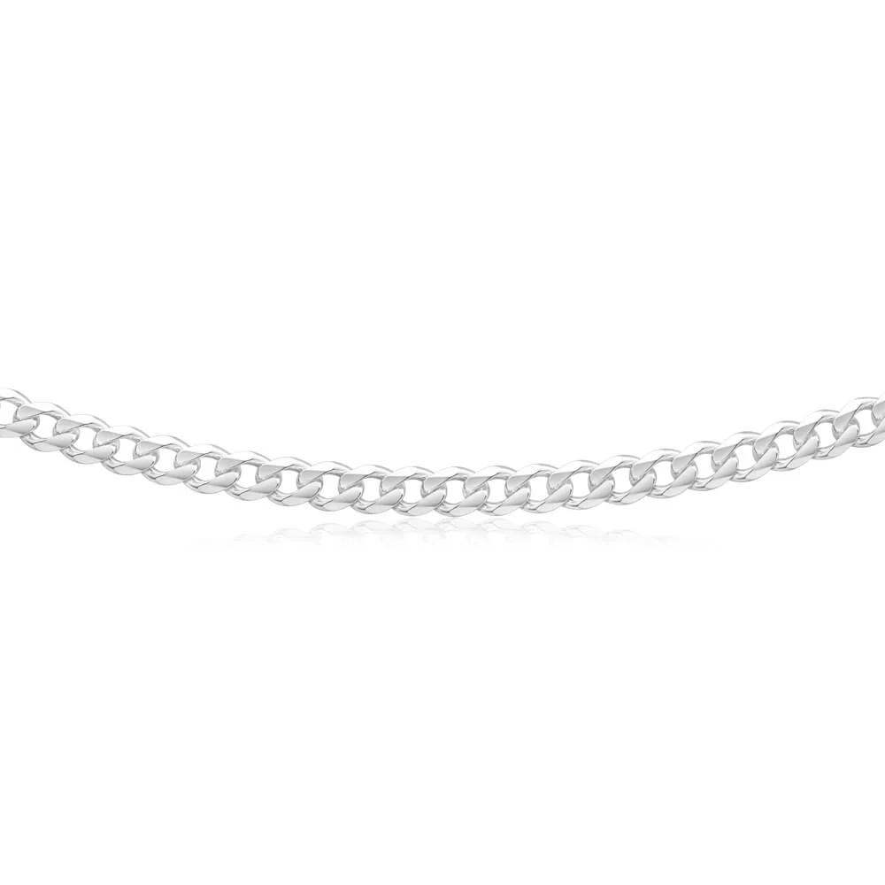 Sterling Silver 150 Gauge Diamond Cut 70cm Curb Chain - Image 2