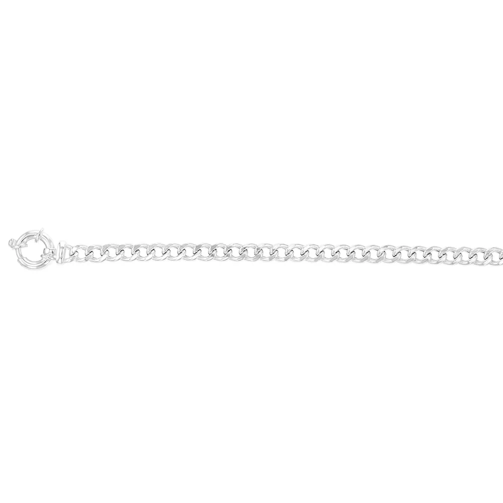 Sterling Silver 19.5cm Curb Boltring Bracelet - Image 2