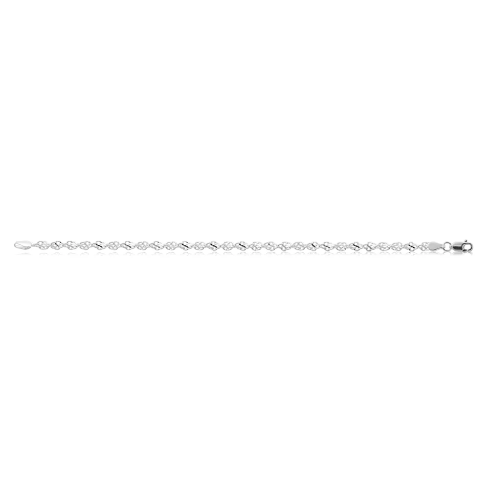 Sterling Silver 19cm Fancy Twist Bracelet - Image 2