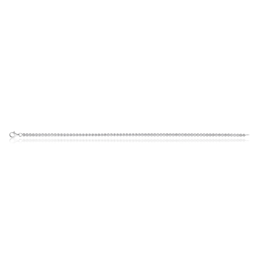 Sterling Silver 19cm Zirconia Tennis Bracelet - Image 4