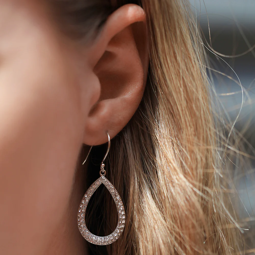 Sterling Silver 1x Diamond and Zirconia Drop Earrings - Image 3