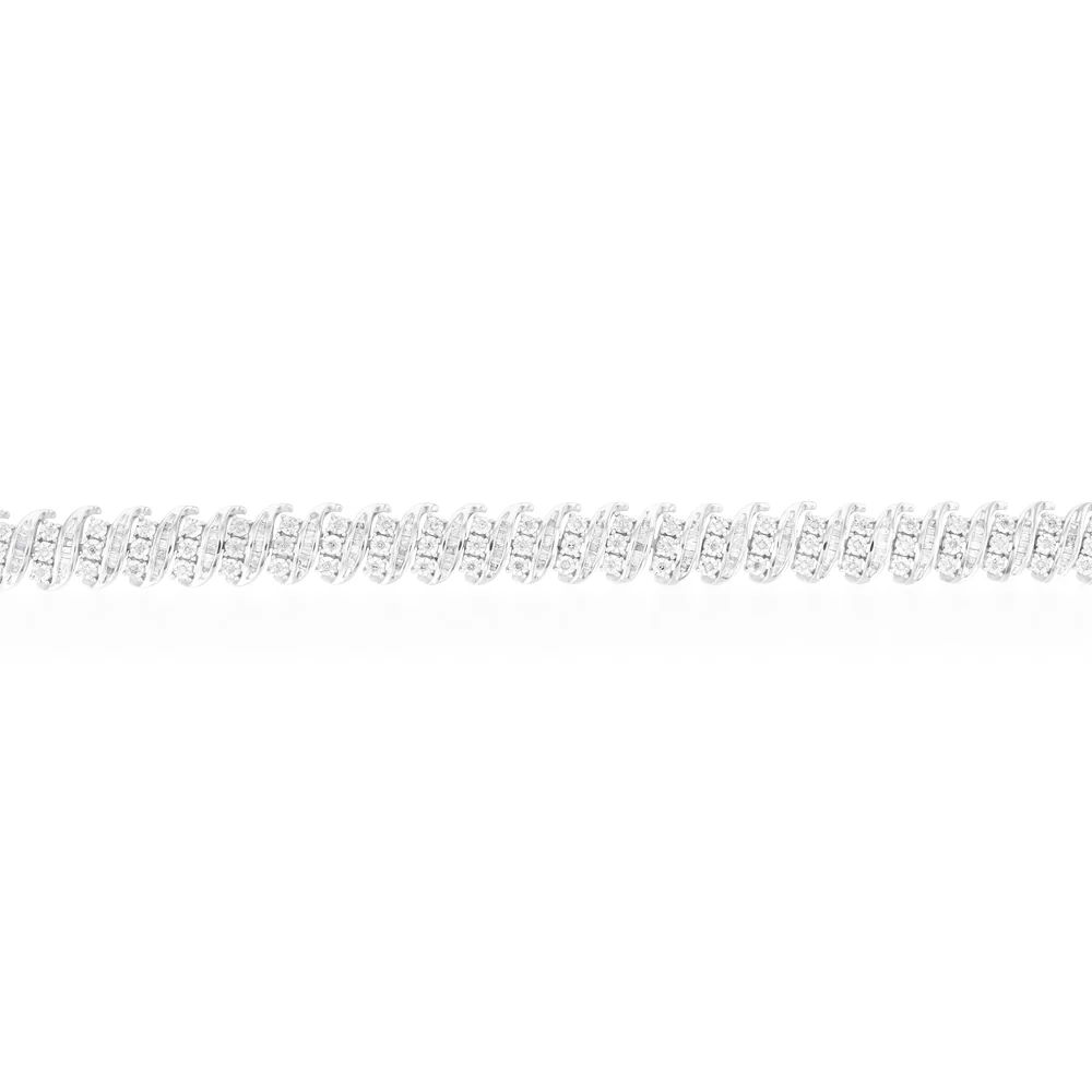 Sterling Silver 2 Carat Diamond 19.5cm  Bracelet - Image 2