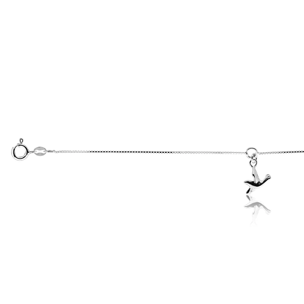 Sterling Silver 20cm Dove Charm Bracelet - Image 2