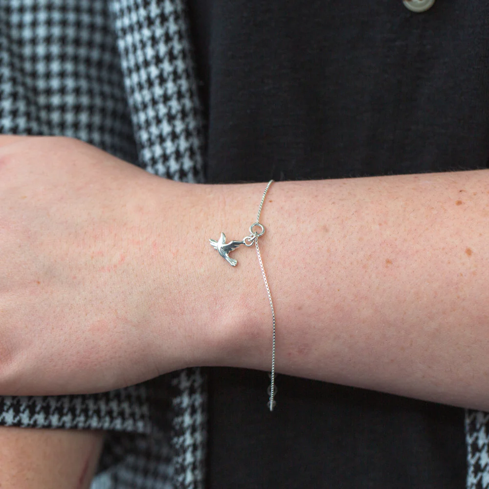 Sterling Silver 20cm Dove Charm Bracelet - Image 3