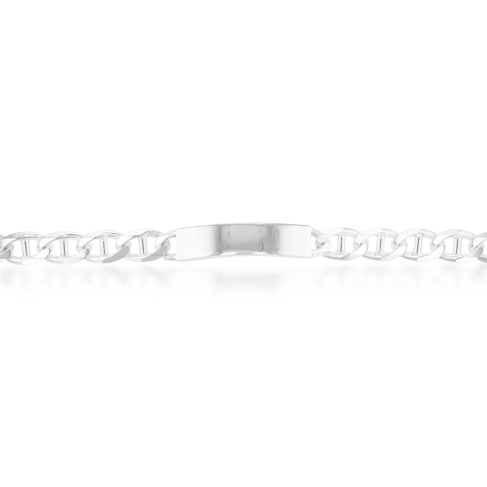 Sterling Silver 21cm Anchor ID Bracelet - Image 2