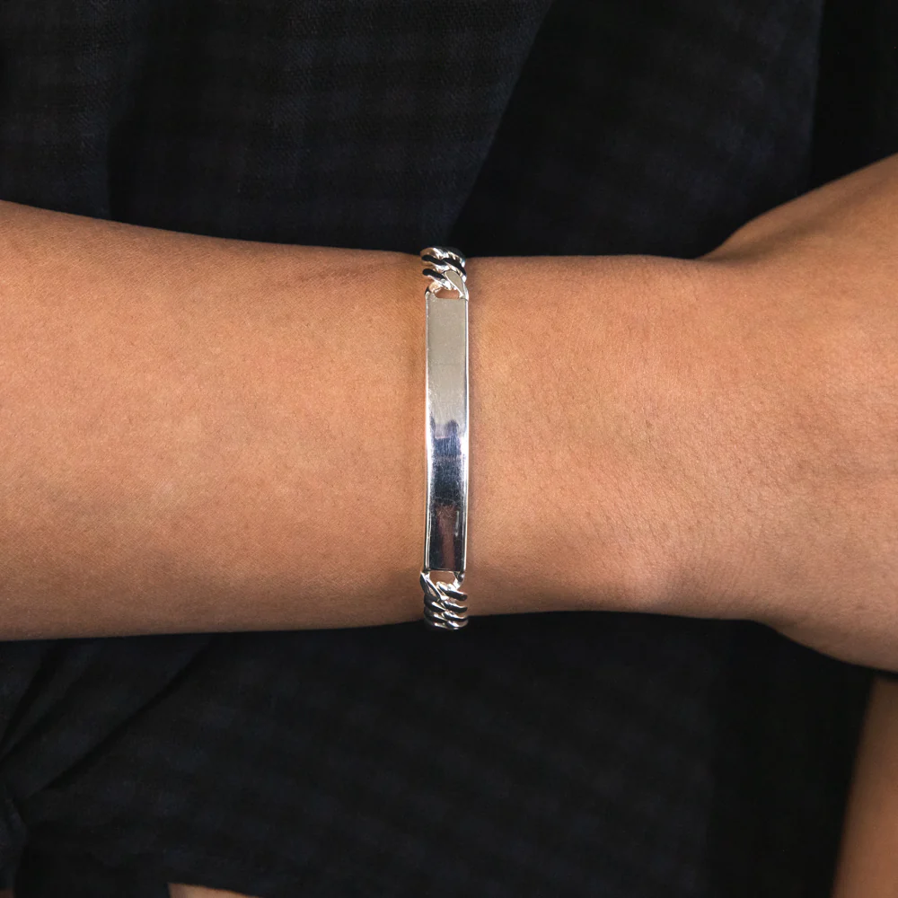 Sterling Silver 21cm ID Curb Bracelet - Image 3
