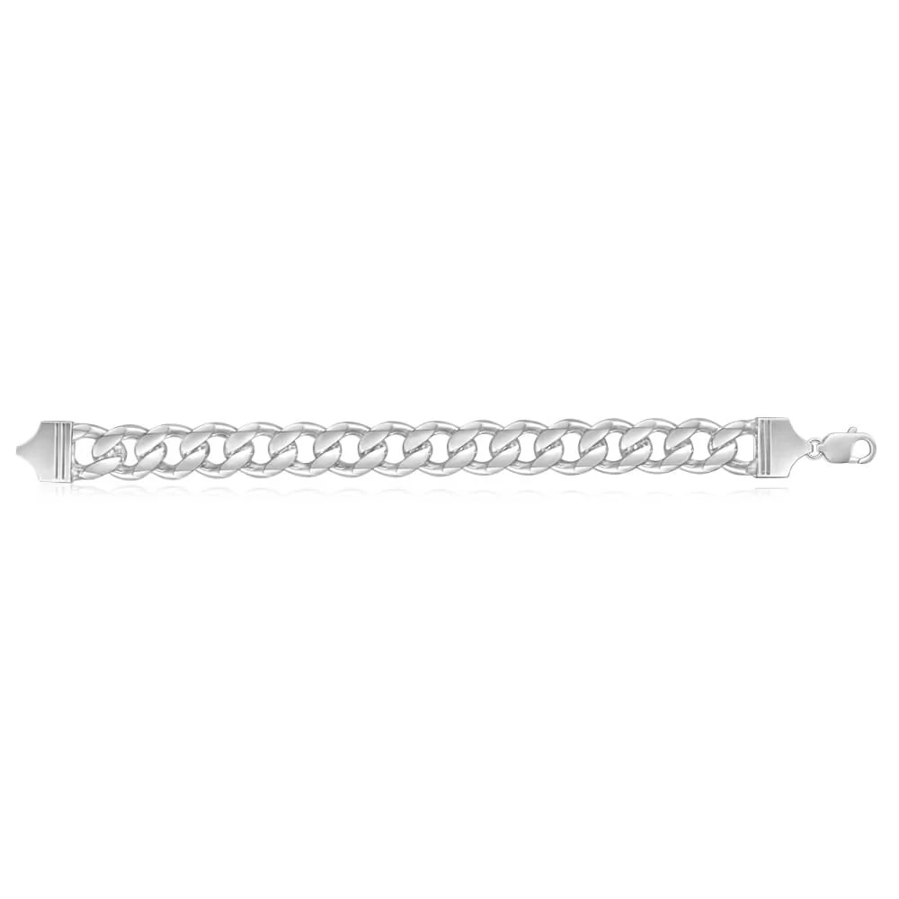 Sterling Silver 23cm 400 Gauge Curb Bracelet - Image 2