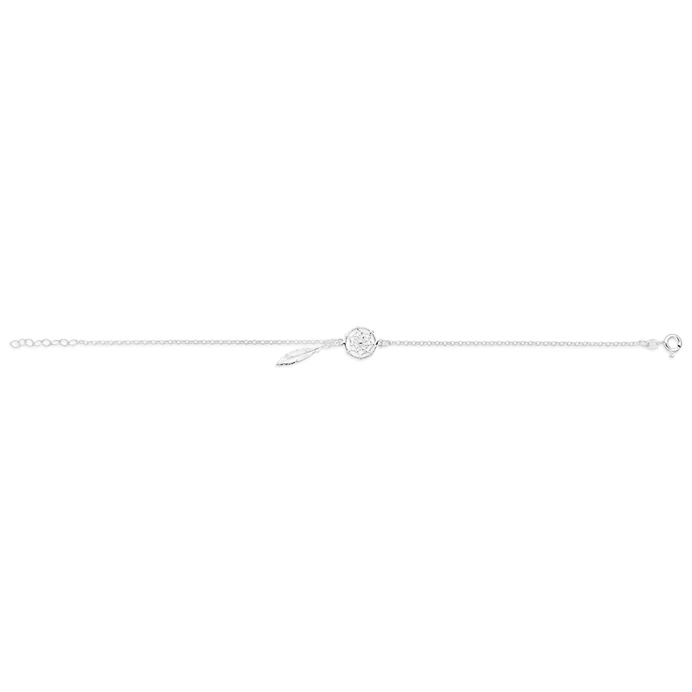 Sterling Silver 25cm Dream Catcher Anklet - Image 2