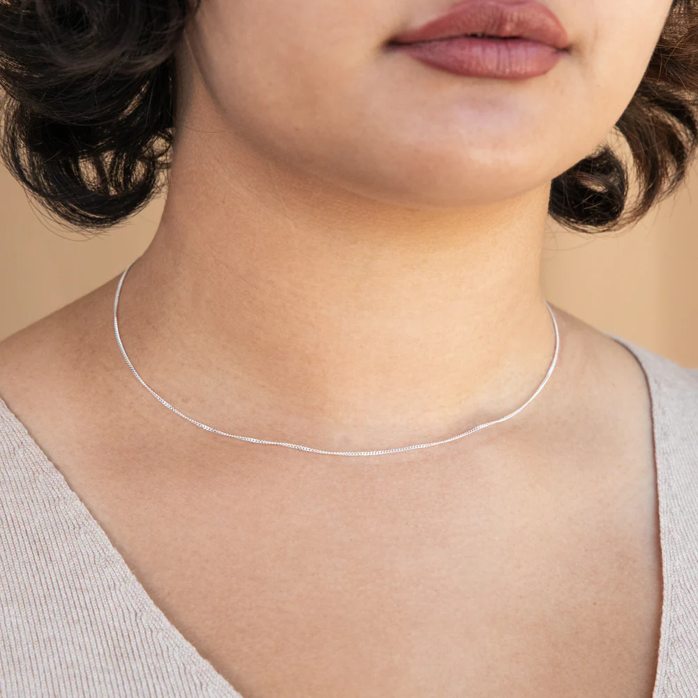 Sterling Silver 30 Gauge 40cm Curb Chain - Image 2