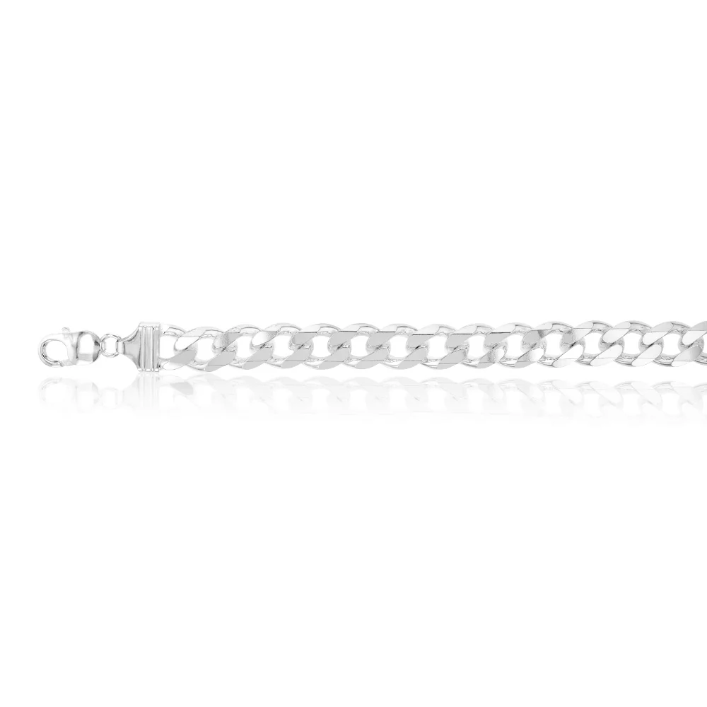 Sterling Silver 300 Gauge 21cm Curb Bracelet - Image 2