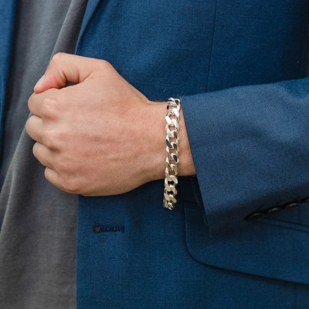 Sterling Silver 300 Gauge 21cm Curb Bracelet - Image 3