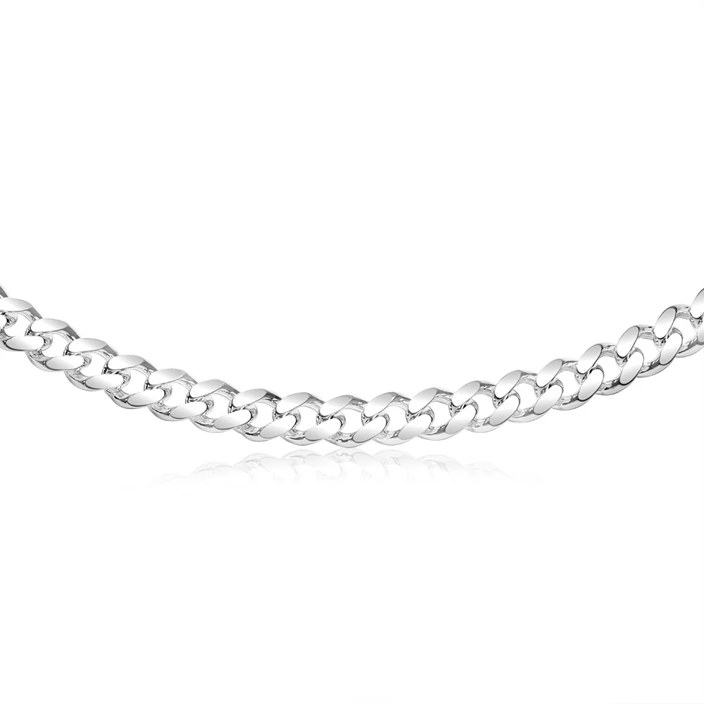 Sterling Silver 350 Gauge Diamond Cut 55cm Curb Chain - Image 4