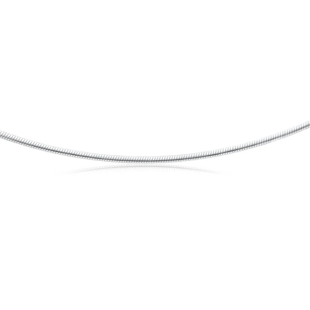 Sterling Silver 45cm 60 Gauge Flat Snake Chain - Image 2